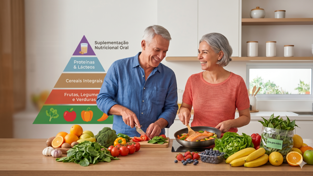 Pirâmide alimentar idoso 50 anos